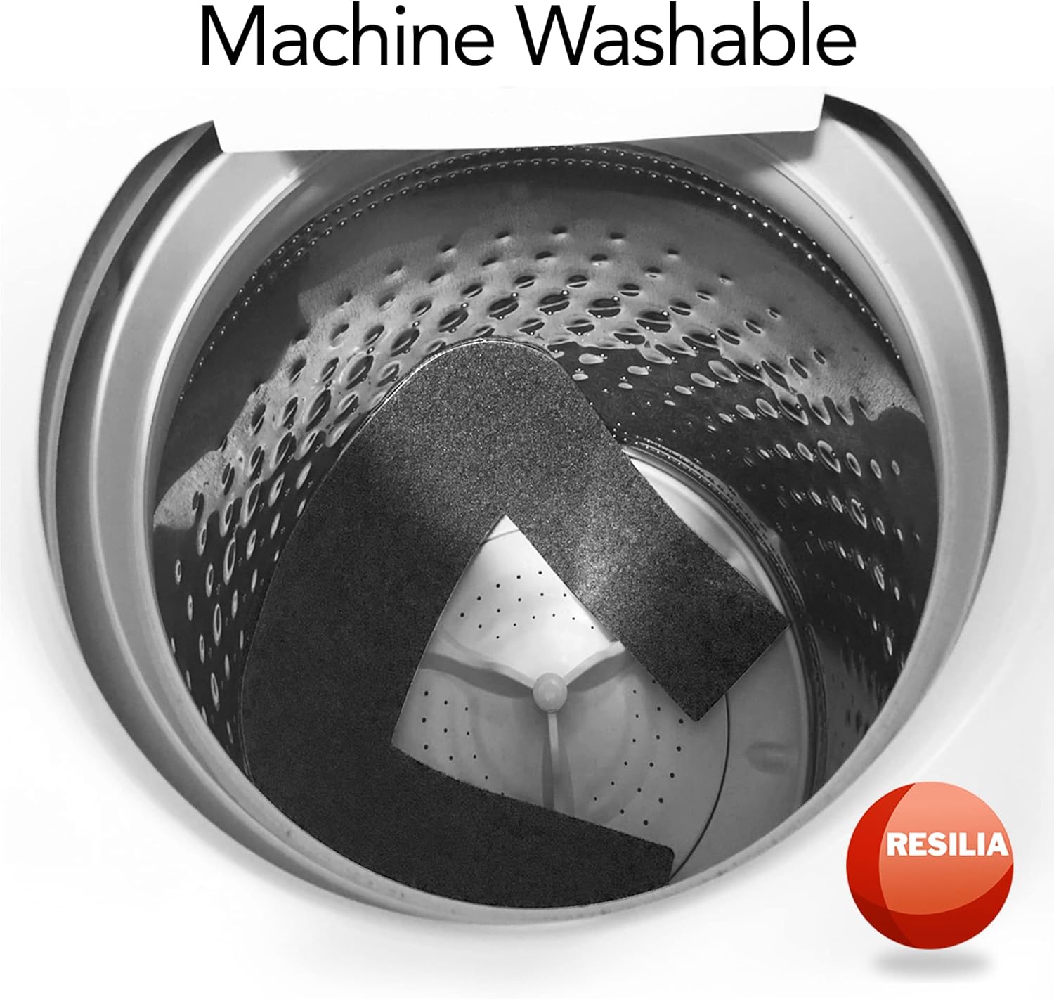 RESILIA Universal Rounded Commode Potty Training Mats - Super-Absorbent Toilet Training Rug for Kids, Universal Bathroom Protector Pads, 4 Pack, Charcoal, Made in The USA